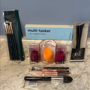 Luxie and e.l.f. Makeup Brush and Sponge Set